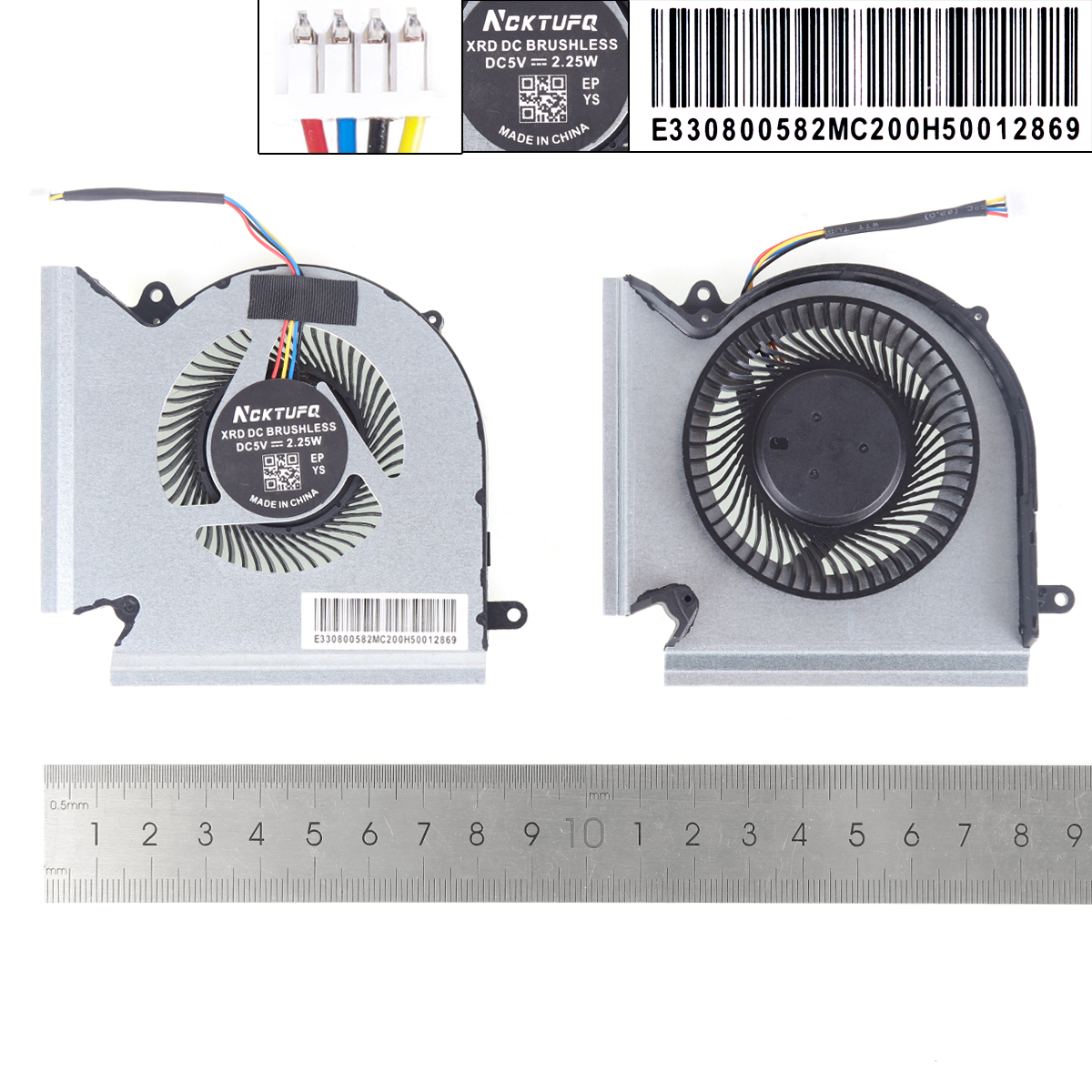 Picture of New Replacement CPU Cooling Fan For MSI GE66 GP66 GL66 MS-1541 1542 N453 N454（L+R High copy） N/A Layout